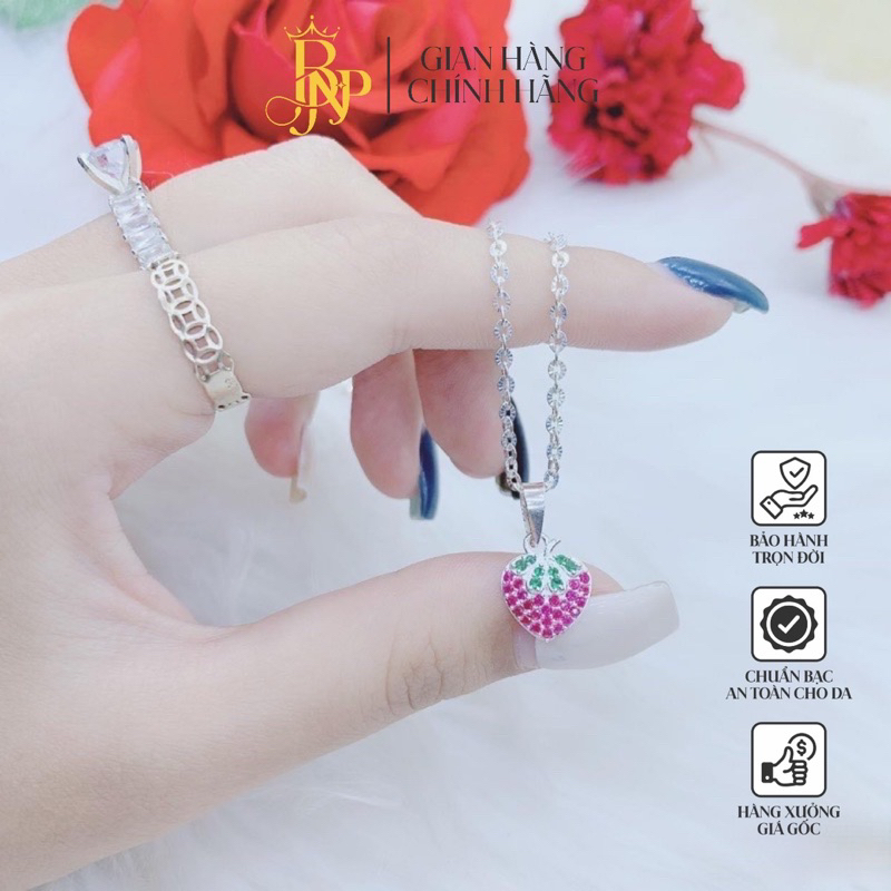 Dây chuyền cho bé, Vòng cổ quả dâu Xinh Xắn, Bạc Ta