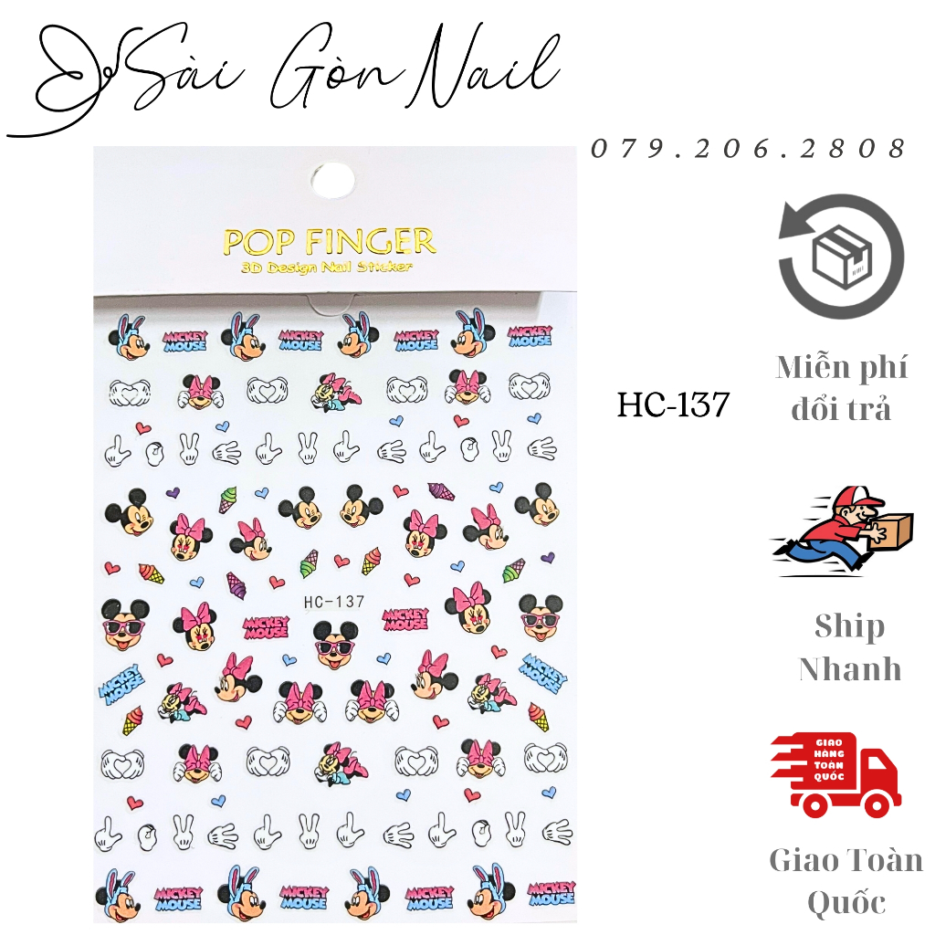 [SÀI GÒN NAIL] Sticker dán móng nail 1000 mã DD (có từng ảnh các mẫu cho khách tha hồ chọn) - Stick đẹp