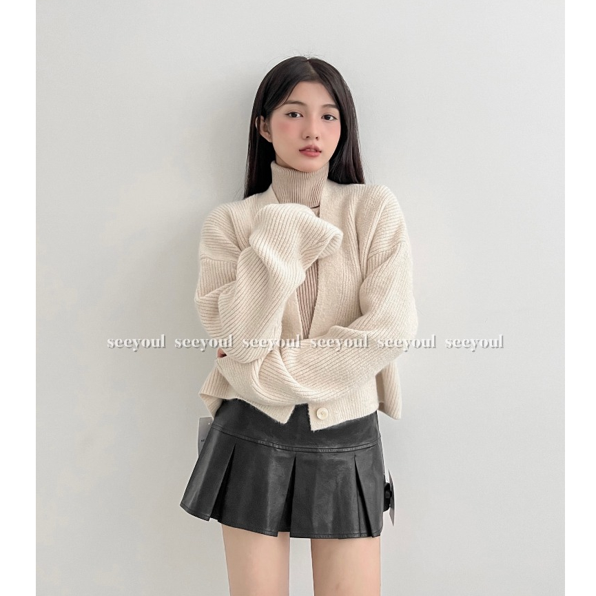 Áo CDG len basic 2 cúc-4543