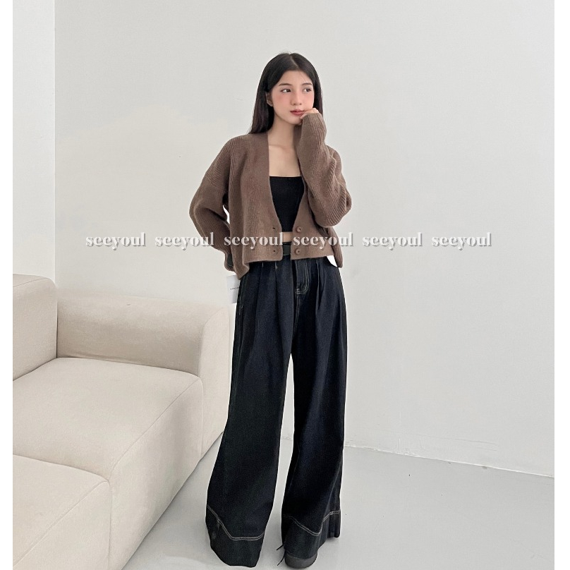 Áo CDG len basic 2 cúc-4543