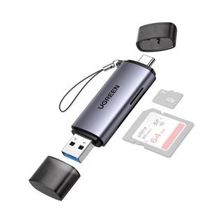 Đầu đọc thẻ ugreen 2 đầu type-c, usb