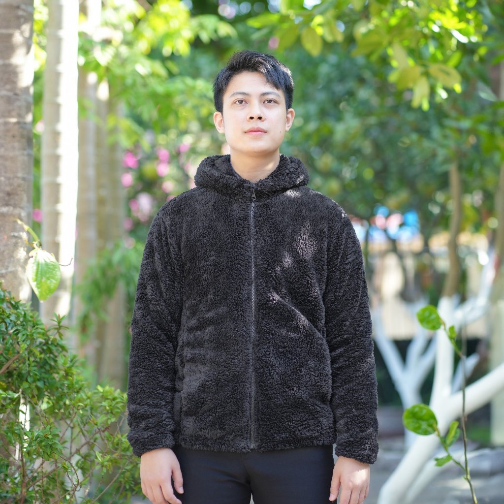 Áo lông cừu nam FALUMAR, áo khoác nam thời trang đẹp, lớp lông hai mặt dầy ấm áp