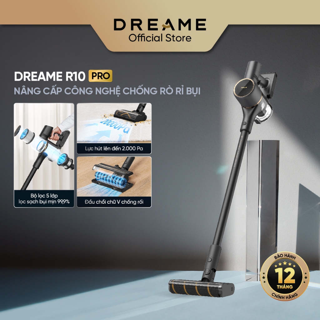 Máy hút bụi cầm tay không dây Dreame R10 Pro - Hàng chính hãng - BH 12 Tháng
