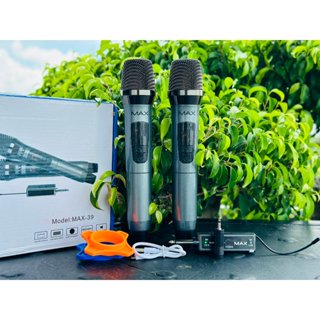 [Thanh Lý Xả Hàng] Micro Không Dây Đa Năng Max 39 Hát Karaoke Gia Đình Cực Hay Trang Bị Màn Hình LCD Hiển Thị Tần Số