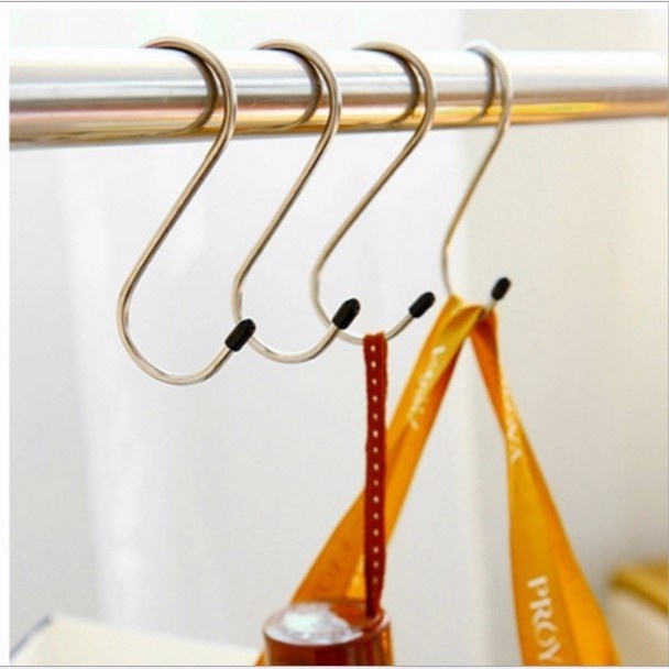 Móc treo đồ hình chữ S vỉ 4 chiếc
