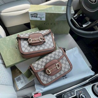 Túi kẹp nách nữ hà hồ quảng châu trong lót nhung màu nâu có 3 size 18 22 25 fullbox, fullbil
