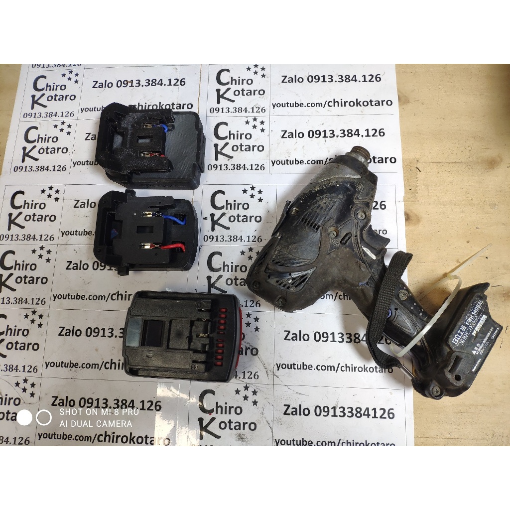 Đế chuyển máy Hitachi 14V 18V Li-ion dạng cài sang dùng pin Makita LXT, G, Bosch 14V 18V