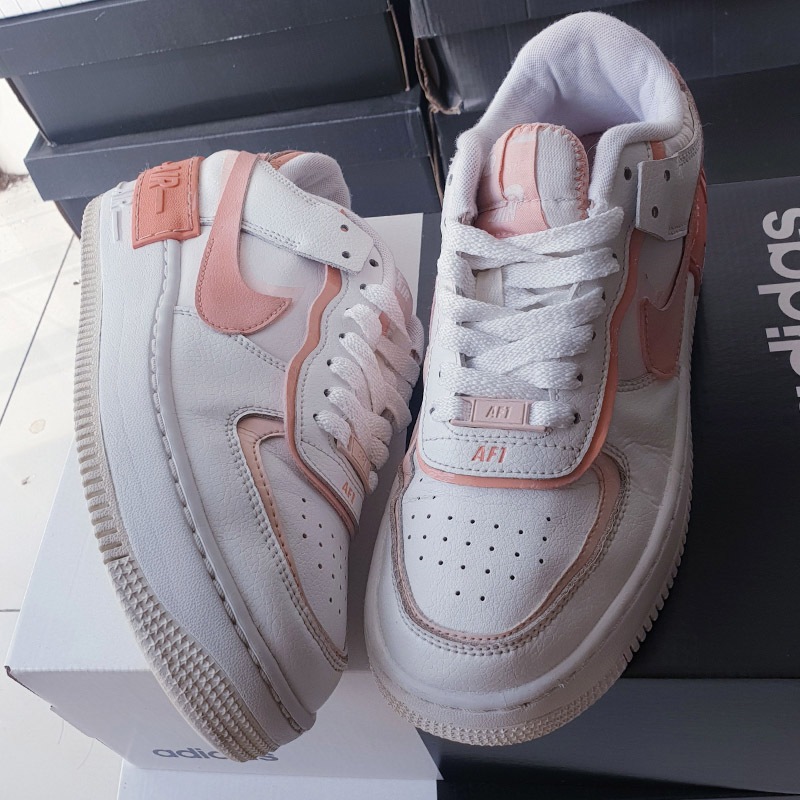 Giày Air Force 1 Low Shadow Core pink, size 39, real 2hand