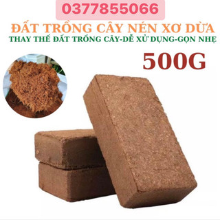 Viên nén xơ dừa, Đất trồng cây nén viên sơ dừa, đất sạch hữu cơ vi sinh, viên nén xơ dừa 500g