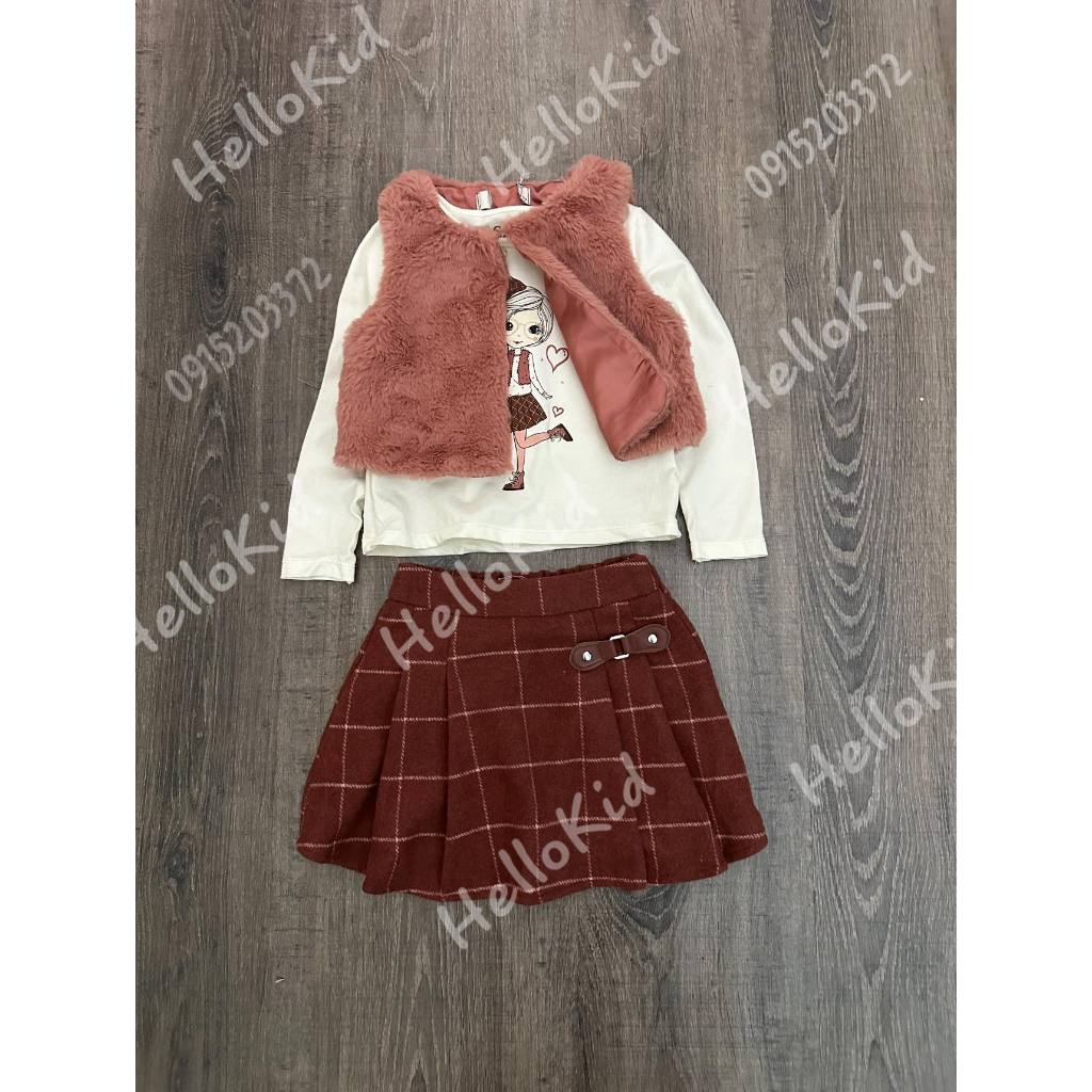 Bộ 3pc bé gái kèm chân váy C&.A