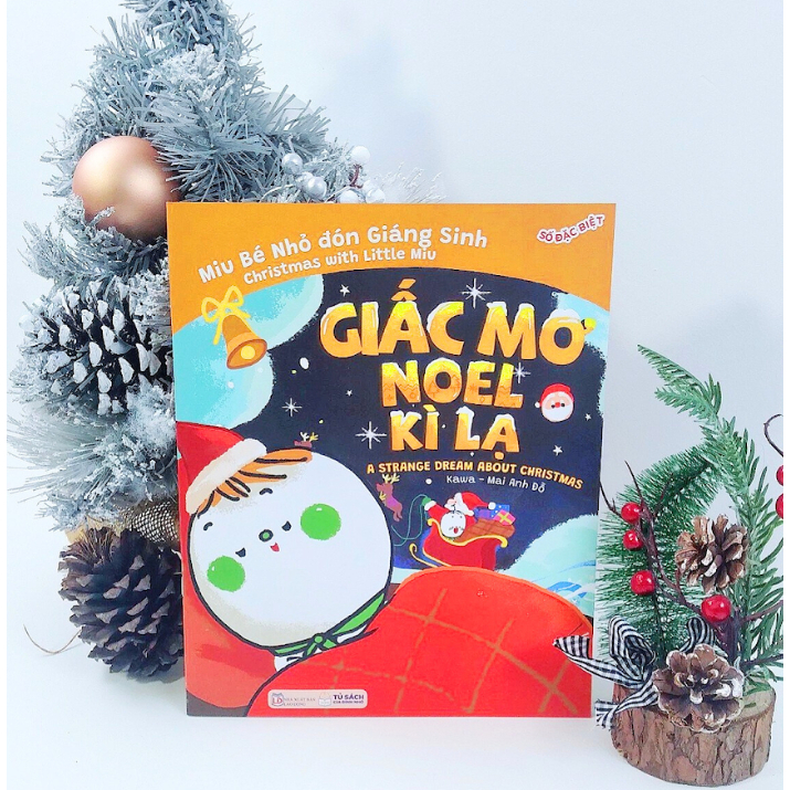 Sách - Ehon Kĩ Năng Sống - Miu Bé Nhỏ Đón Giáng Sinh Và Tết - Song ngữ Anh - Việt