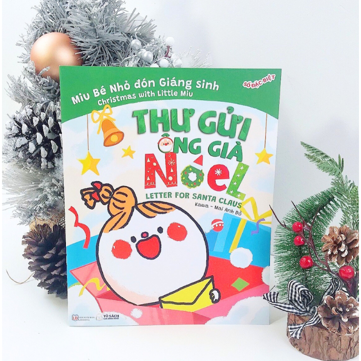 Sách - Ehon Kĩ Năng Sống - Miu Bé Nhỏ Đón Giáng Sinh Và Tết - Song ngữ Anh - Việt