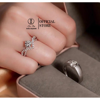 Nhẫn đôi vương miện bạc ta HHJ