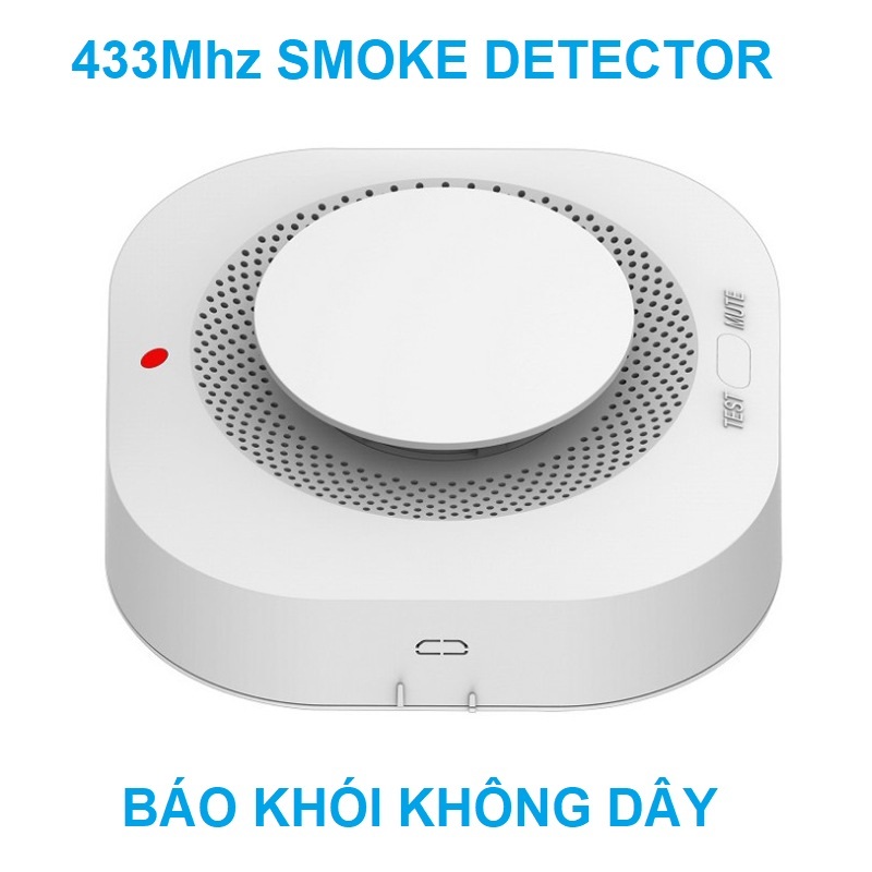 Báo khói không dây phát sóng RF 433Mhz nhiều chức năng