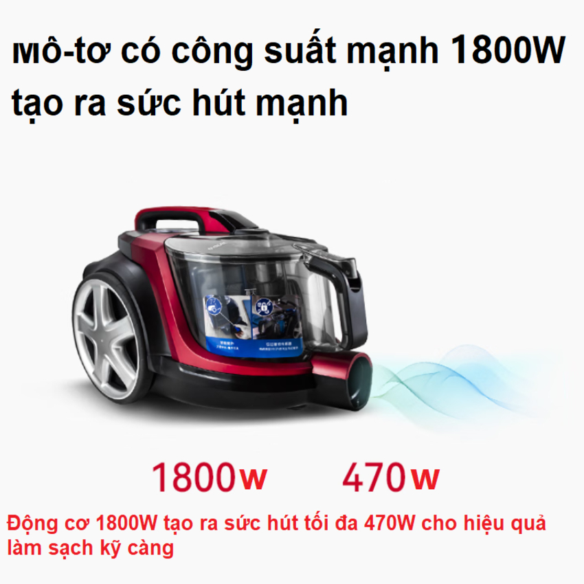 MÁY HÚT BỤI PHILIPS POWERPRO EXPERT FC9735 CÔNG SUẤT HÚT TỚI 470W ,BẢO HÀNH 2 NĂM