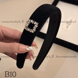 Băng đô cài tóc bọc nhung đính đá cao cấp cho nữ
