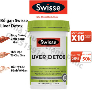 Thải độc gan Liver Detox Swisse Úc, 60v/ 120v - bổ gan , thải độc gan ,hỗ trợ tái tạo tế bào gan