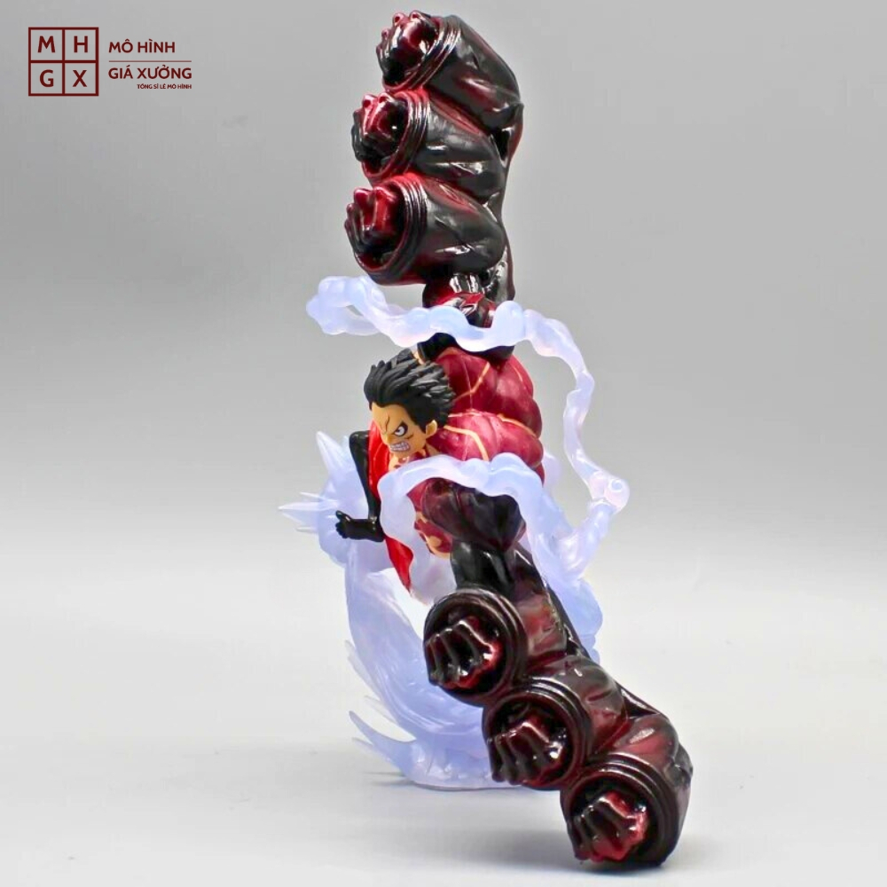 Mô Hình OnePiece Luffy gear 4 6 đấm - Cao 20cm - nặng 500gram - Figure OnePiece - Có Hộp Màu