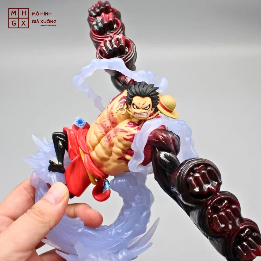 Mô Hình OnePiece Luffy gear 4 6 đấm - Cao 20cm - nặng 500gram - Figure OnePiece - Có Hộp Màu
