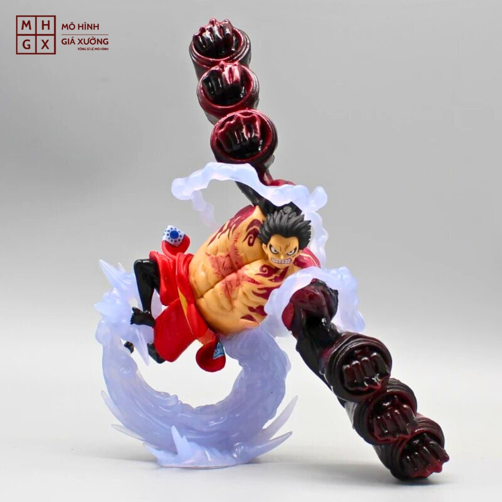Mô Hình OnePiece Luffy gear 4 6 đấm - Cao 20cm - nặng 500gram - Figure OnePiece - Có Hộp Màu