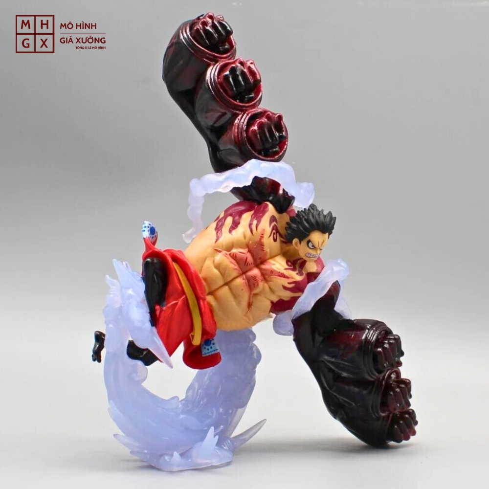 Mô Hình OnePiece Luffy gear 4 6 đấm - Cao 20cm - nặng 500gram - Figure OnePiece - Có Hộp Màu
