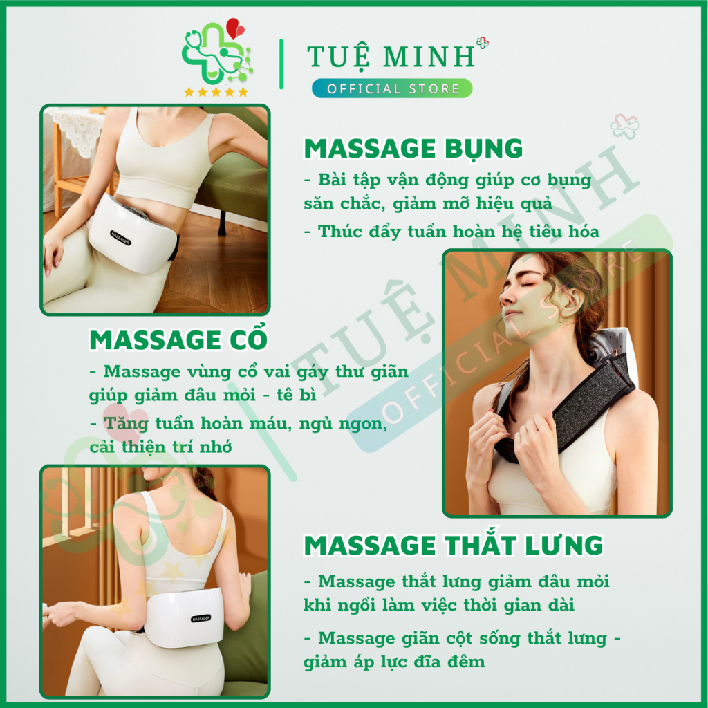 Máy massage bụng đa năng TQ-109, tích hợp đá nóng HIMALAYA giúp giảm mỡ bụng, chân đùi, an toàn cho người sử dụng