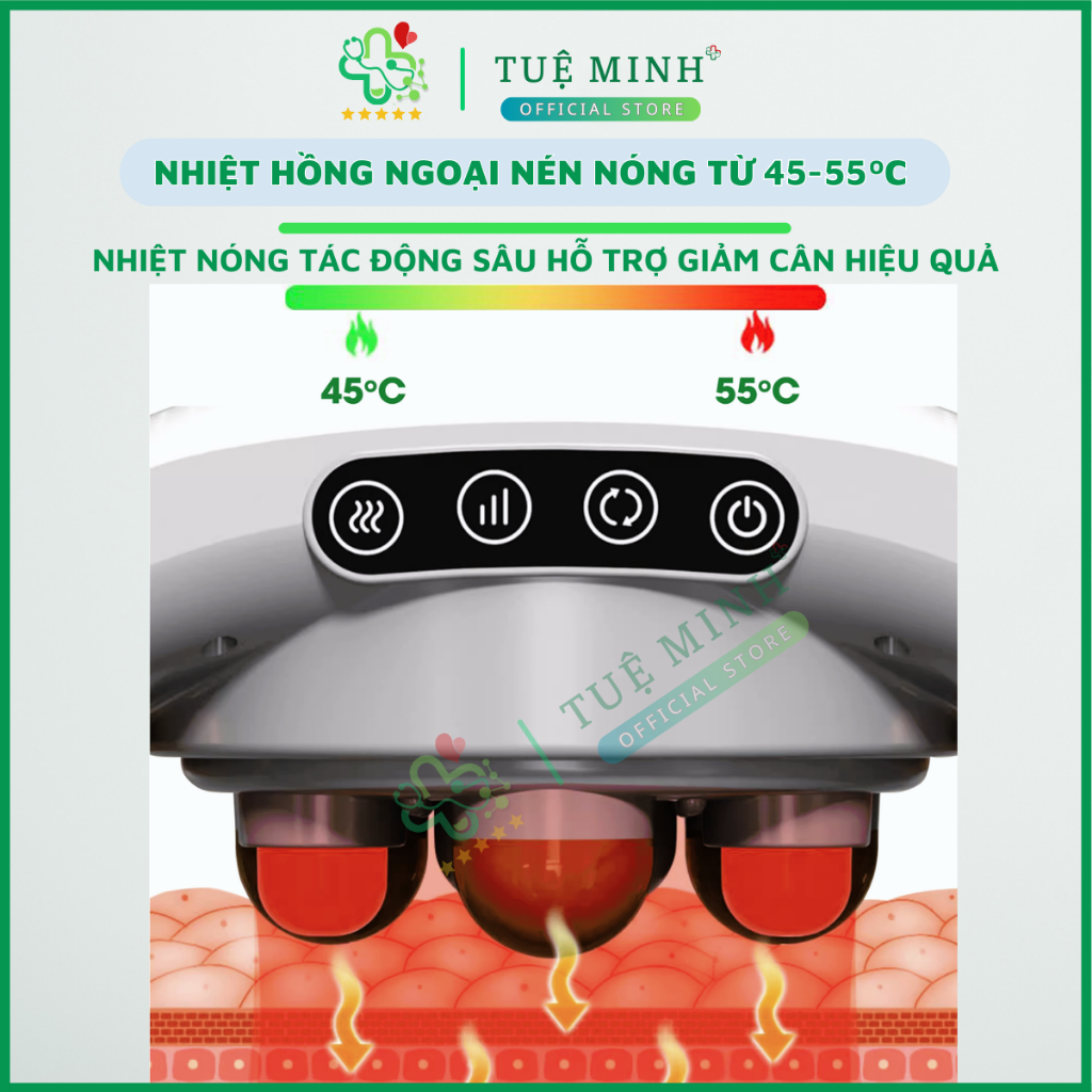 Máy massage bụng đa năng TQ-109, tích hợp đá nóng HIMALAYA giúp giảm mỡ bụng, chân đùi, an toàn cho người sử dụng