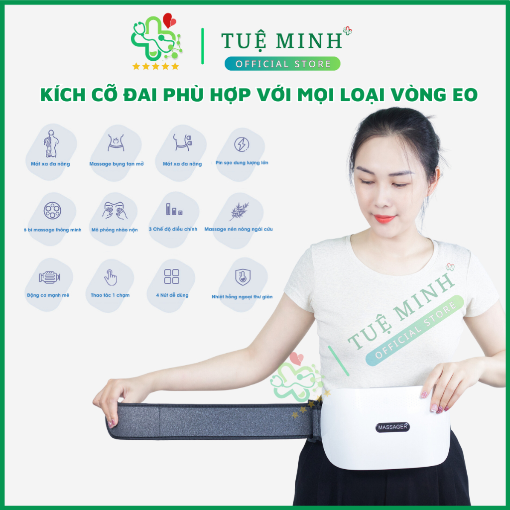 Máy massage bụng đa năng TQ-109, tích hợp đá nóng HIMALAYA giúp giảm mỡ bụng, chân đùi, an toàn cho người sử dụng