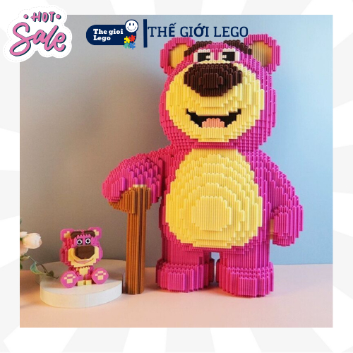 Bearbrick xếp hình LEGO Gấu Dâu LOTSO,33cm,43cm,70cm,Đồ Chơi Xếp Hình Độc Đáo,Tăng Khả Năng Sáng Tạo, Tư Duy,Decor Phòng