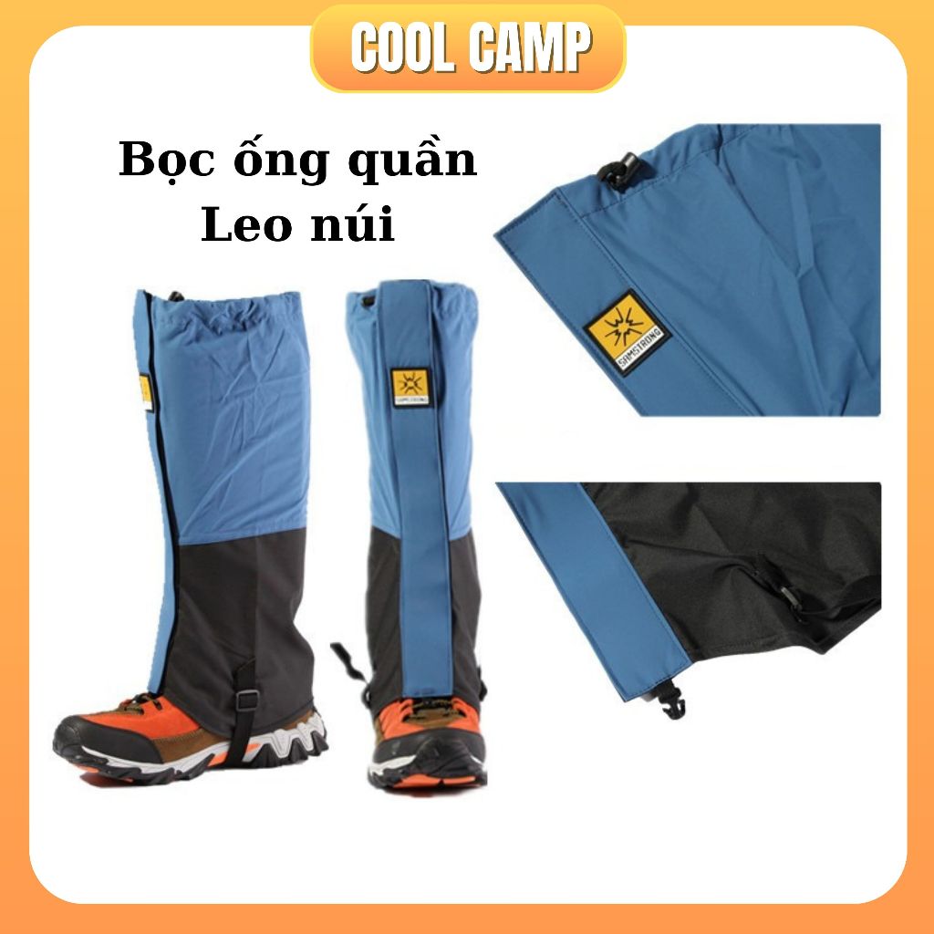 Bọc Ống Quần Đi Leo Núi, Đi Rừng, Đi Dã Ngoại Bằng Vải Chống Nước - Xà Cạp Đi Rừng Gấp Gọn Tiện Lợi Chống Gió Giữ Ấm