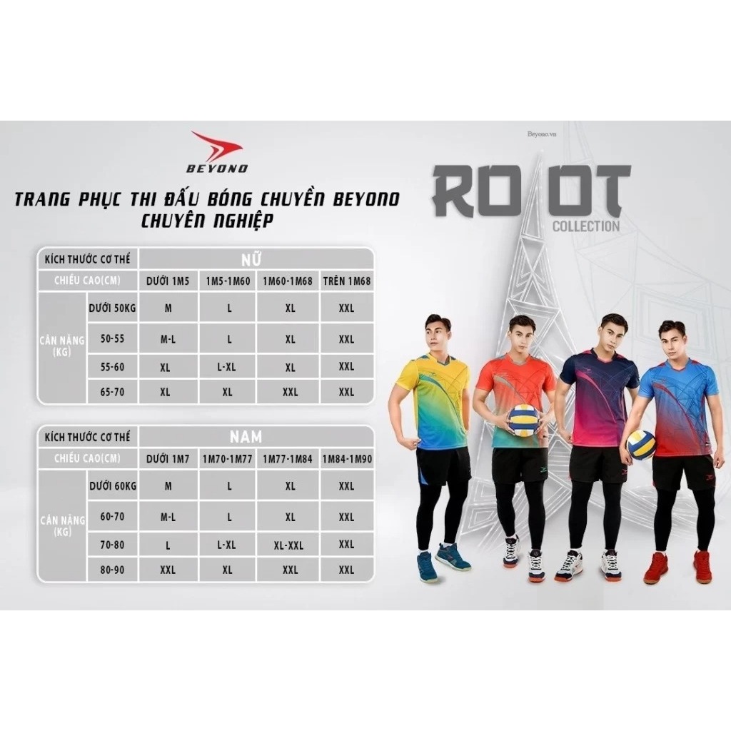 Bộ Quần Áo Bóng Chuyền BEYONO LUX Chất Vải Thoáng Mát Thấm Hút Mồ Hôi Tốt