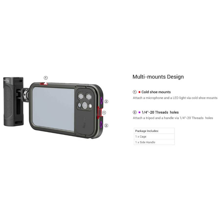 SmallRig 3176 - Bộ Quay Video Cầm Tay Dành Cho IPhone 12 Pro Max - Hàng Chính Hãng