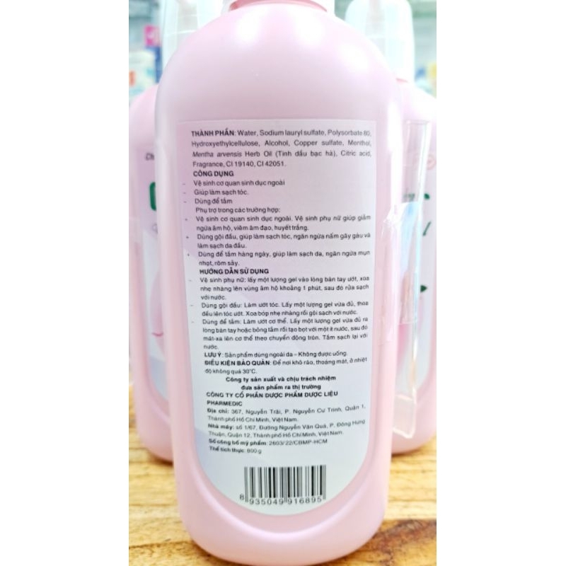 DUNG DỊCH VỆ SINH GYNOFAR GEL 800G