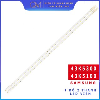 Thanh led viền tivi samsung 43k5100 43k5300 mới 100% bộ 2 thanh trái phải, mỗi thanh 25 bóng 3v, dài 44,5cm