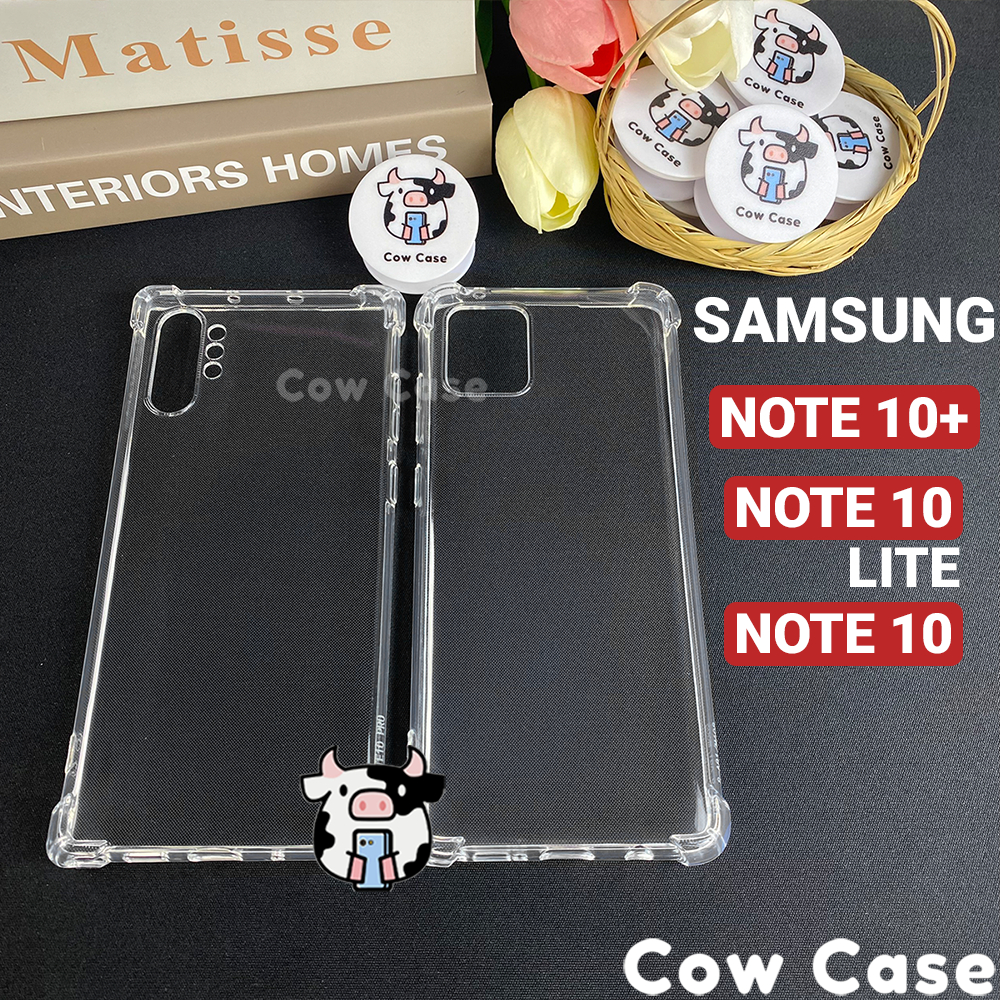 Ốp lưng Samsung Note 10 Lite, Plus chống sốc silicon dẻo trong | Vỏ điện thoại SS galaxy bảo vệ camera toàn diện Cowcase
