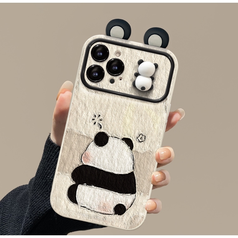 Ốp lưng bảo vệ cam iphone gấu trúc iphone 6 7 8 6s plus xr x xs max 15 13 14 11 12 pro max se 15promax xx2104
