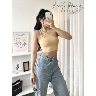Áo Croptop Lệch Vai Hai Dây
