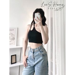 Áo Croptop Lệch Vai Hai Dây