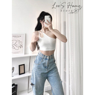 Áo croptop lệch vai hai dây