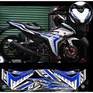 Tem exciter 155 y15zr trắng phối đủ màu
