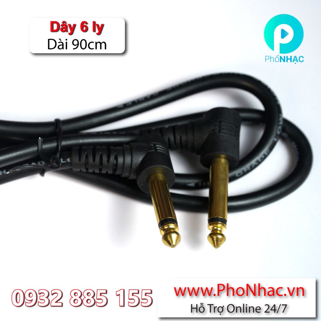Dây 6 ly micro, dây mic 2 đầu 6ly | Phố Nhạc
