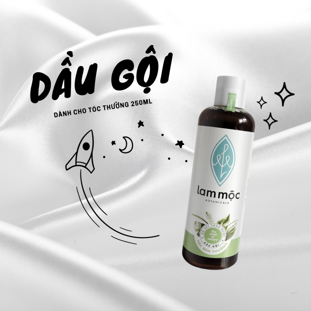 [NGĂN GÀU,GIÚP MỌC TÓC]-Dầu gội bồ kết Lam Mộc - tóc thường -250ml
