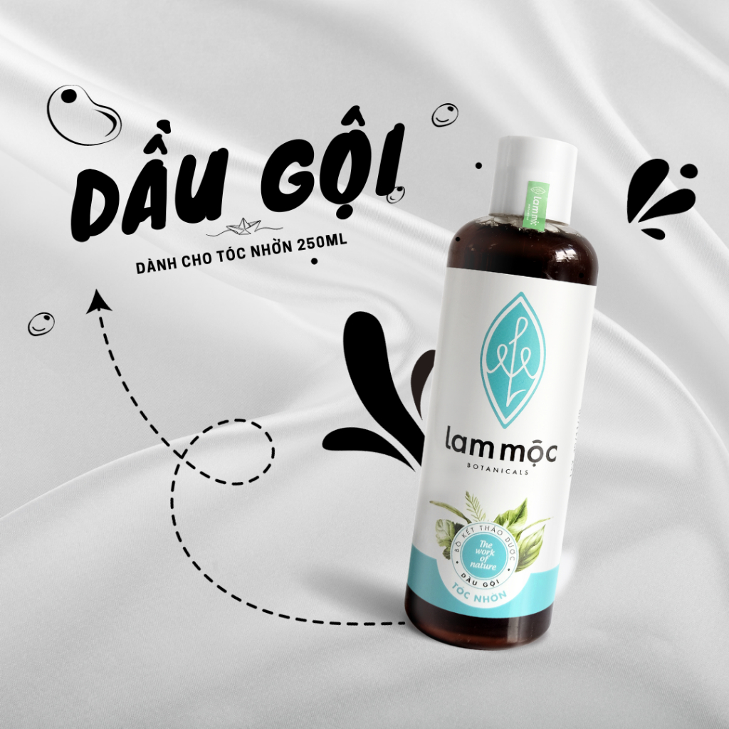 [GIẢM NHỜN, GIẢM RỤNG TÓC] - Dầu gội bồ kết Lam Mộc - tóc nhờn - 250ml