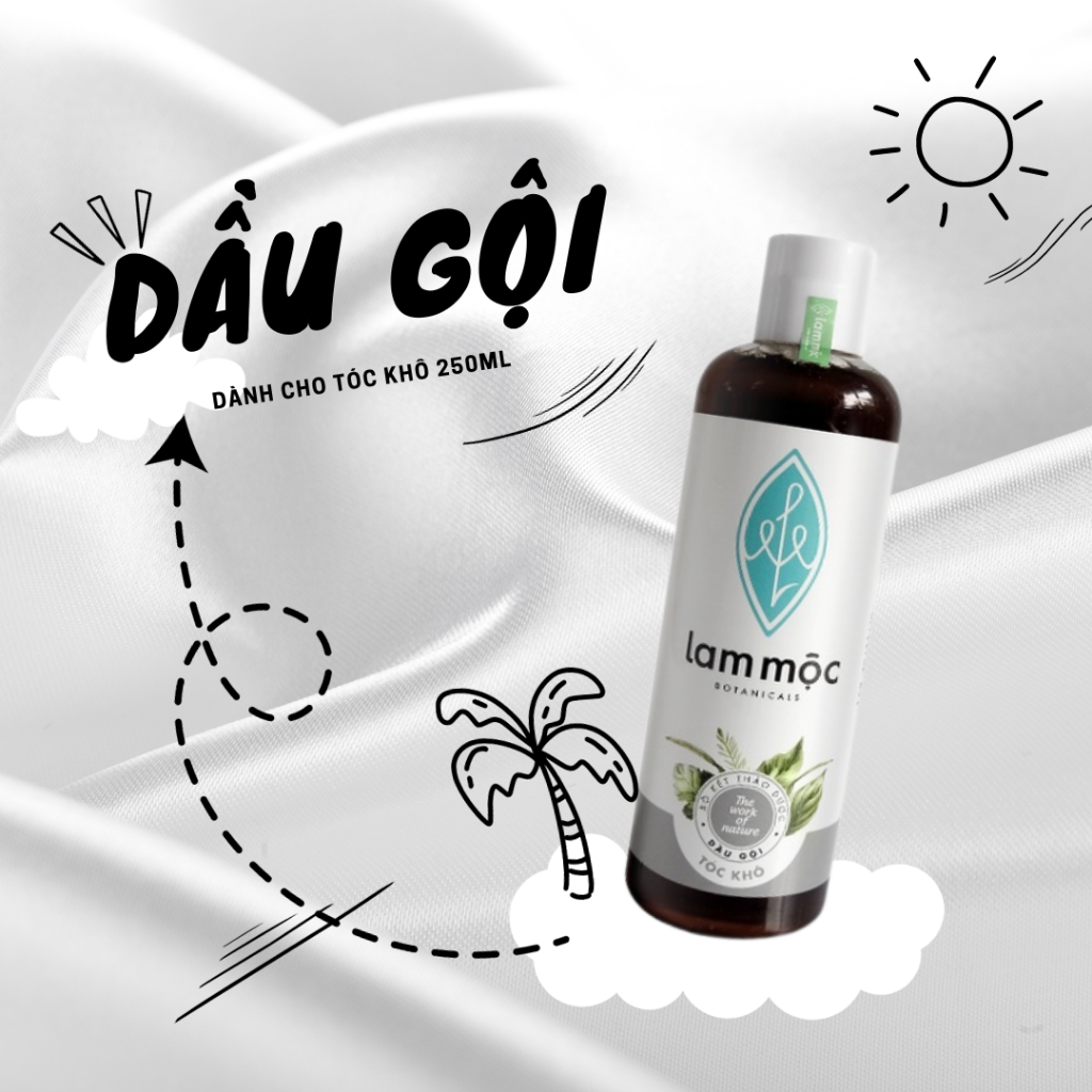 Dầu gội bồ kết Lam Mộc tóc khô - 250ml
