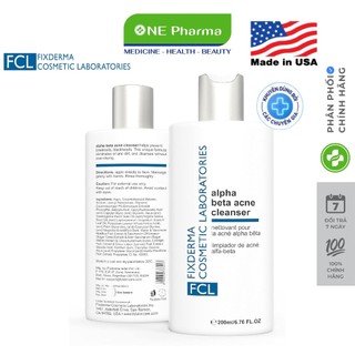 Sữa rửa mặt cho da dầu mụn fixderma fcl alpha beta acne cleanser 200ml