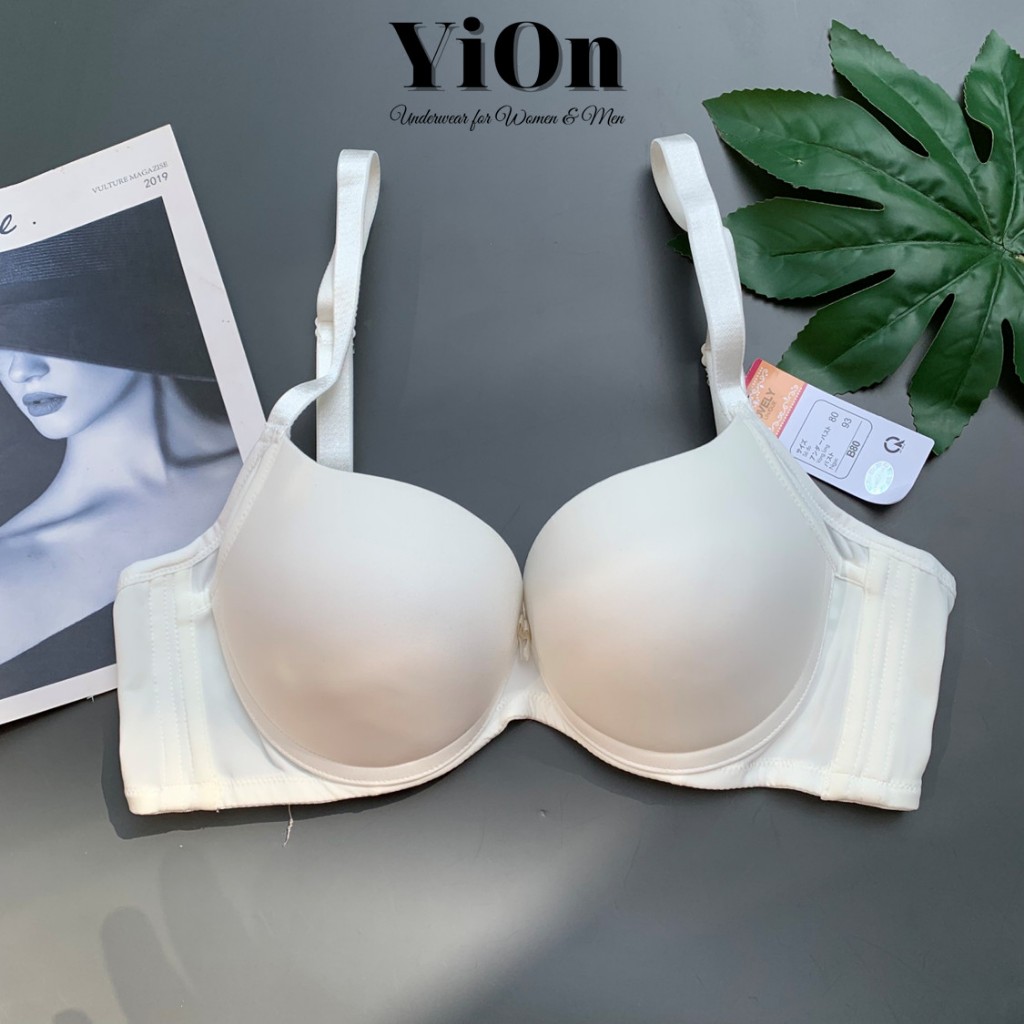 Áo Lót Trơn Mút Dày 5cm Mặc Áo Dài  3 Móc Cài Siêu Đẩy Siêu Nâng Tạo Khe Lovely L1096 YiOn Underwear