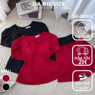 Dabigsize - Set Bigsize Nữ , Set Bộ Đi Chơi Với Chất Liệu Cotton Mềm Mịn Che Khuyết Điểm Dành Cho Người Mập 50-90kg