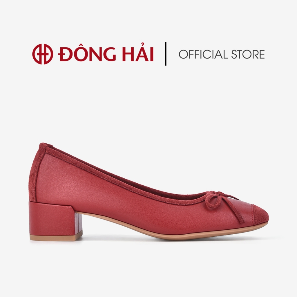 Giày Cao Gót Nữ Zucia Đính Nơ Gót Vuông 5cm - GTH55