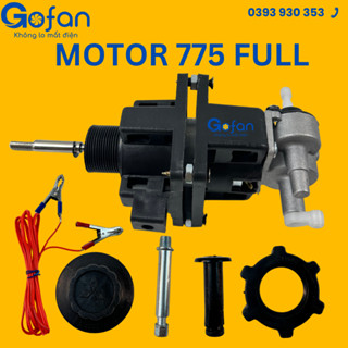 Đầu quạt 12v DC-motor 775-12V-35W-Gofan-mô tơ 775 có cánh 40cm- kẹp bình ắc quy-2m dây cadivi-kẹp cá sấu-ty-tán-núm
