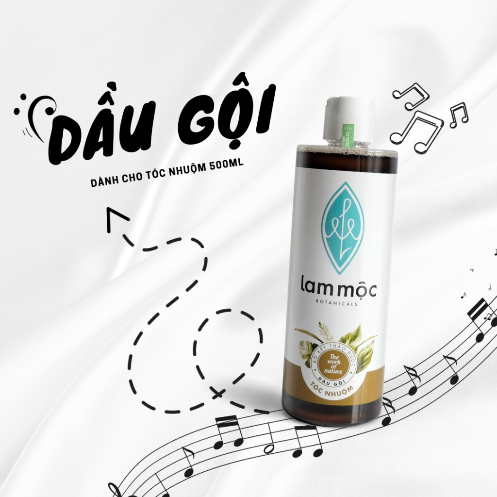 -Dầu gội bồ kết Lam Mộc - tóc nhuộm - 500ml
